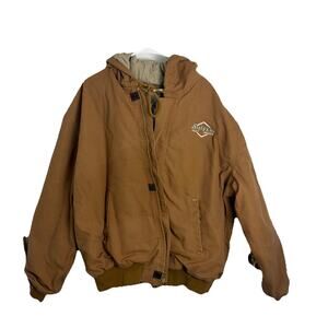 Bulwark FR Flame Resistant Bomber Jacket XL Brown Insulated Hooded NFPA 2112